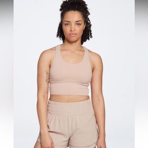 Calia, Seamless Ribbed Brami/Tank, Sandstone/Tan, Medium